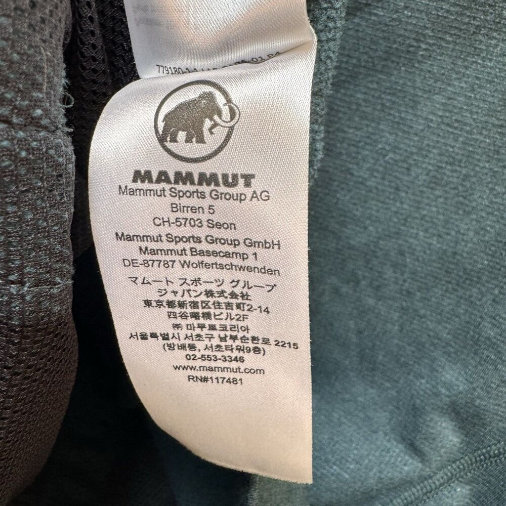 Mammut Swiss Design Runbold Midlayer Women's S Jacket Hooded Teal 1010-23200 - Picture 4 of 10